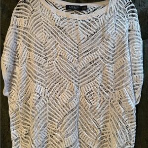 Ralph Lauren White Open-Knit Top